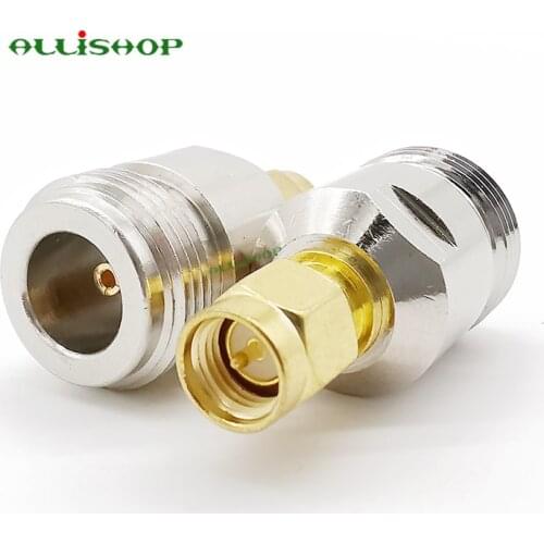 1Pcs N Female to SMA Male RF WiFi Connector Adapter SMA Plug to N Jack Adapter for Antennas Coaxial Cables