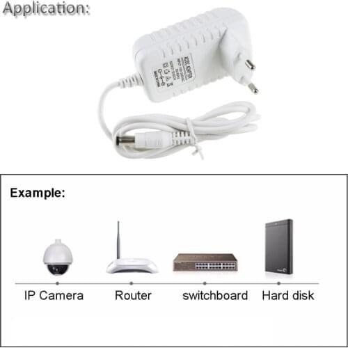 DC 12V 1A/2A/3A white Switching Power Supply 5.5*2.5mm For AC Converter Adapter EU/US Plug Wall Charger transformer AC100-240V