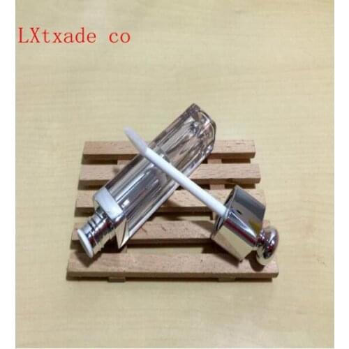 4.5ml Top Grade New Lucency Silver Lip gloss packaging Tubes bottle Wholesale Retail Lip balm brilliant eye black bottles