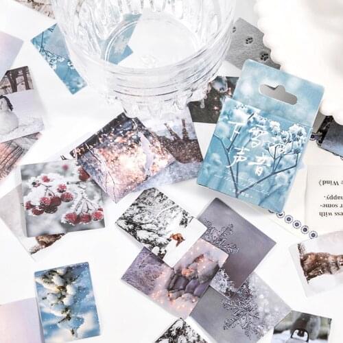 46pcs The Snow White World Stickers Set INS Style Post Note Sticker Home DIY Art Decoration Diary Gift Seal Adhesive A6192