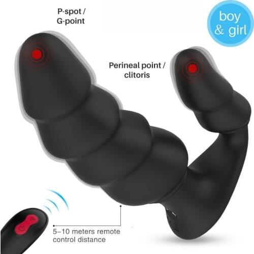 9 Modes Wireless Remote Vibrator Sex Toys For Men Prostate Massager Vibrator Butt Plug Anal Tail Rotating USB Charging Adult