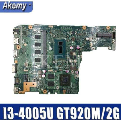 Akemy X302LJ Motherboard For Asus X302LJ X302L Laotop Mainboard with I3-4005U CPU GT920M/2G