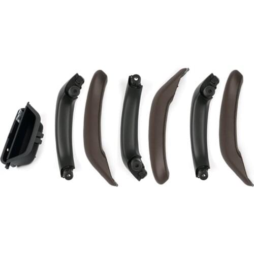 Car Interior Left Right Passenger Door Handle Grab Leather Trim Cover Replacement For BMW X3 X4 F25 F26 2010-2017