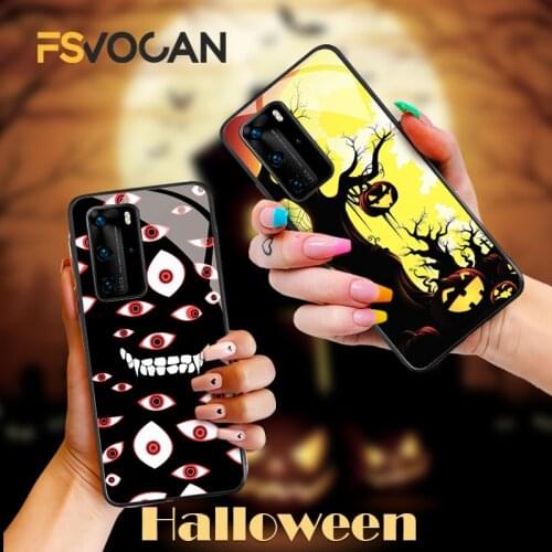 Halloween Pumpkin Ghost Skull Moon Phone Case For Huawei P30 P40 P20 Lite E Pro 4G Honor 10 10i Mate 20 30 Plus 8X 9X Nova 5T 5G