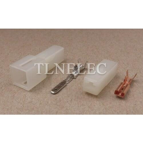 DJ7011-2.8-11/21 White Male Female Unsealed Auto Electrical Connector 1 Pin Way 12v Wire Connectors