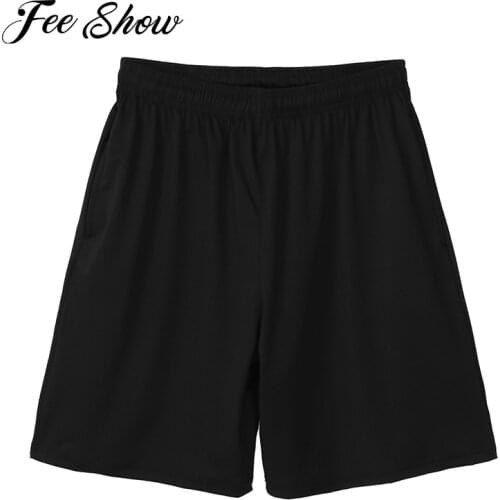 Men Breathable Quick Dry Sports Shorts Workout Running Basketball Training Trunks Drawstring Waistband Short Pants with Pockets