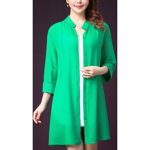 OHRYIYIE Plus Size 5XL New Arrival Spring Summer Thin Long Cardigan Women Solid Casual Female Chiffon Tops Large Coat XL-5XL