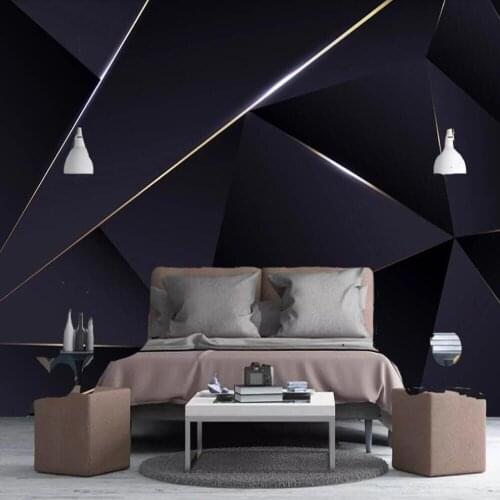 Milofi custom 3D wallpaper mural light luxury simple retro abstract geometric lines background wall decoration wallpaper