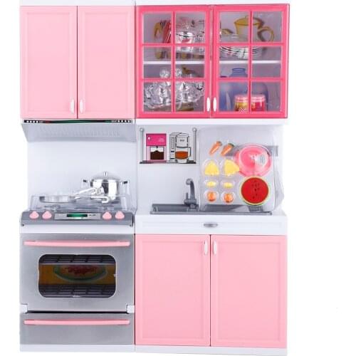 Mini Kitchen Pretend Role Play Toy Set Funny Kitchenware Playing House Gifts for Kids Girls