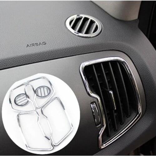 6 Pieces ABS Air Vent Decoration Trim Sticker Air Conditioner Outlet label Air Vent Labels for Kia Sportage R 2012 2012 2013 201