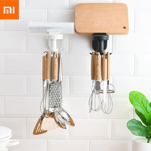 Xiaomi Jordan&Judy Kitchen Rack Free Punch Wall Hanging Home Rotating Frame Knife Holder Knife Rack Telescopic Storage Shelf Fri