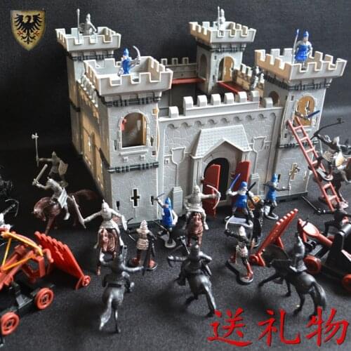 Novel and Strange Toy Soldiers and Horsemen in Ancient Medieval Times Castle Military War Model Childrens Military Toy Set Gift