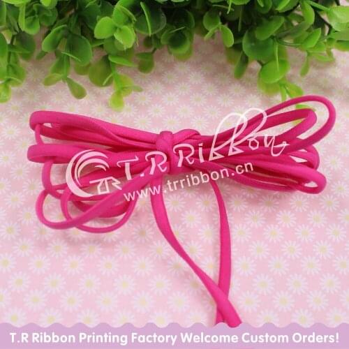 New Nylon Ribbon! 5mm Tiny Elastic Nylon Thread 100 yards/roll #92107 shocking pink