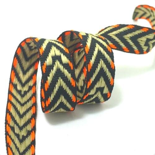 NEW 1/2''13mm 10yard/lots 100% polyester color geometry arrows Woven Jacquard Ribbon dog chain accessories KTZD16051004