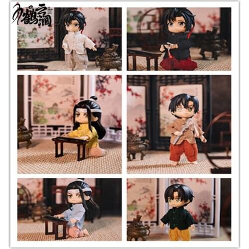 Obitsu11 clothes 12 points BJD baby clothes cotton and hemp buckle Wei Wuxian blue forget machine suit in stock