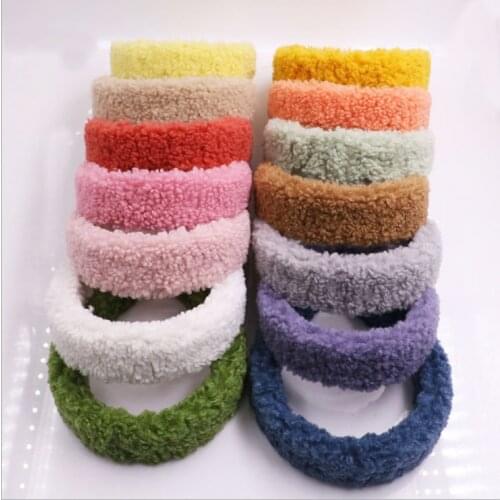 Women Autumn and winter new candy color lamb hairbands girl models cute simple headbands