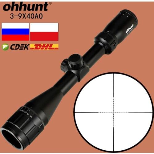 Ohhunt 3-9X40 AO Hunting Optical Sights 1 Inch Tube Riflescope Mil Dot Wire Reticle Rifle Scope For Sniper Airguns Airsoft
