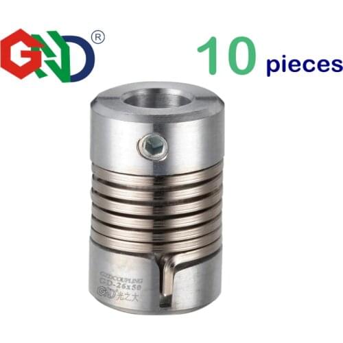 Wholesale 10 pieces Flexible 8mm Shaft Coupler alloy Encoder Spring Clamp for 3D Print Coupling to Micro-motor CNC not Jaw