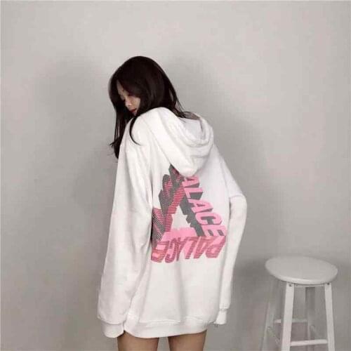 Autumn New Hoodie Womens Casual Harajuku Long-Sleeved College Style Letter Printing Student Wear Long Top Tide
