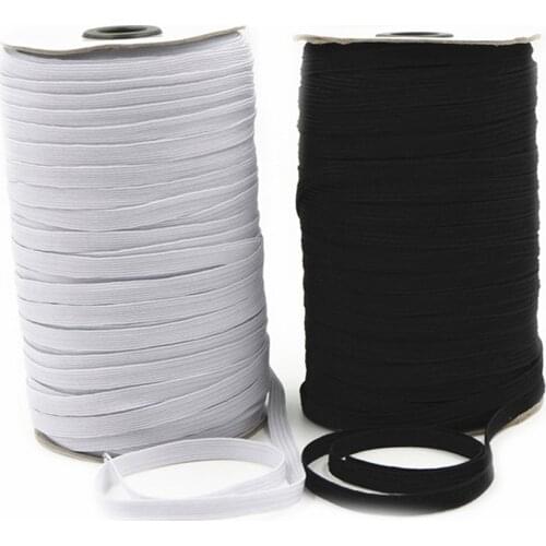Flat Elastic Band Braided Stretch Strap Cord Roll for Sewing & Crafting masks belts DIY Crafts home decor 3/6mm Wide 100 Yards