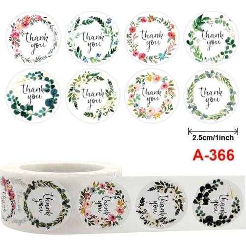 Gift Sealing Stickers 500pcs Thank you 8 Designs Diary Scrapbooking Stickers Festival Birthday Party Gift Decorations Labels