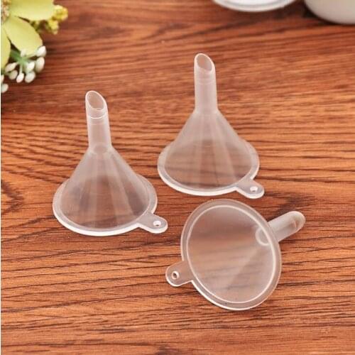 Transparent Mini Plastic Small Funnels Perfume Liquid Essential Oil Filling Empty Bottle Packing Kitchen Bar Tool LX1320
