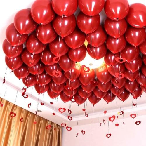10 Inch Red Pomegranate Birthday Balloon 18 Inch Metal Red Heart-shaped Ruby Balloon Love Wedding Room Valentines Day Jewelry