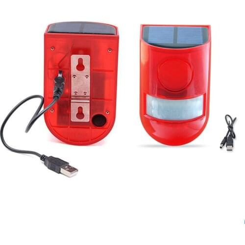 IP65 waterproof Solar Alarm Light Wireless Motion Sensor Outdoor Garden Security Lamp for Safety Home Factory Garden Alarm Light