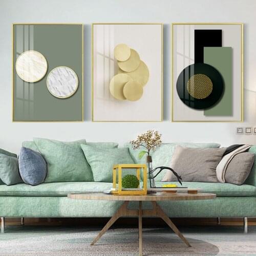 Nordic Abstract Marble Texture Canvas Painting Green Poster and Print for Living Room Bedroom Home Decoration Picture Wall Art