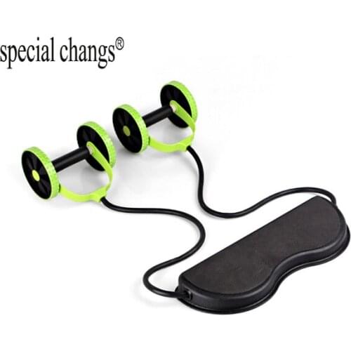 Brand New No Noise Green Abdominal Wheel With Mat For Exercise Fitness Equipment Free Shipping