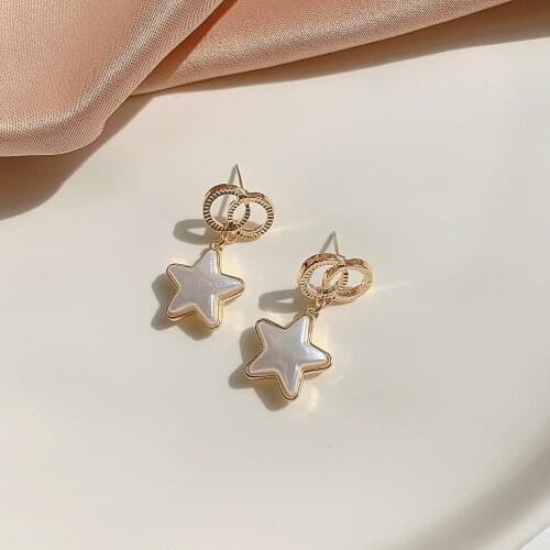 Vintage Women Five-pointed Star Pearl Elegant Sweet Girl Party