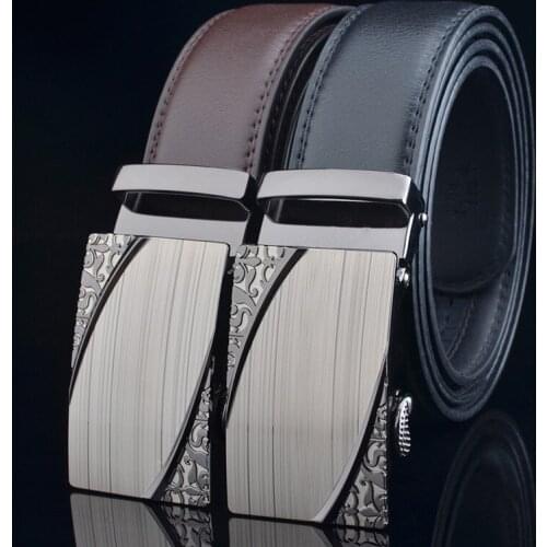 High Quality Male New Brand COWgenuine Leather Belts for Men special letter Automatic Buckle Strap free shipping
