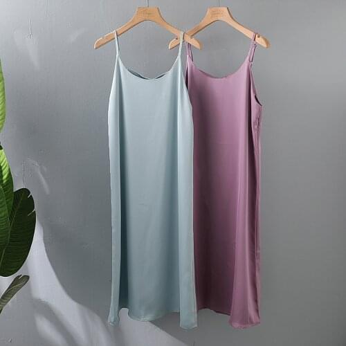 High quality summer Woman camisole Dress Casual Satin Sexy Camis Female Home Beach Dresses o-neck camis sexy dress