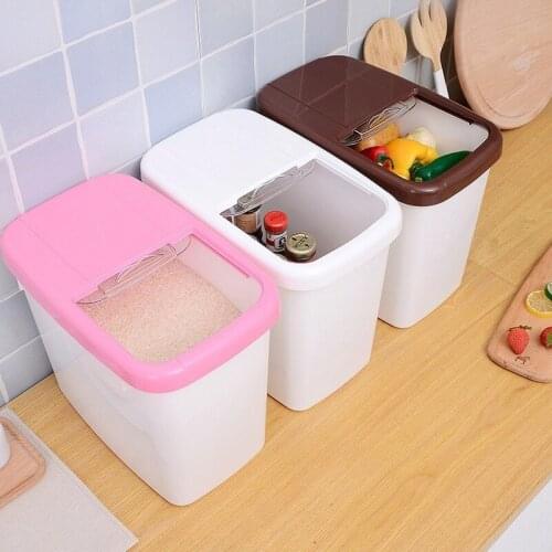 10kg food storage box plastic sliding sealing lid fresh-keeping storage box miscellaneous grains dog food cat food storage box