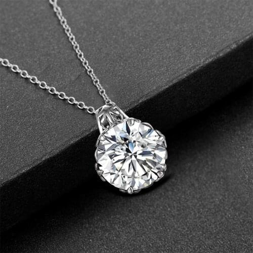 Silver Chakra Real Sterling Silver 925 Pendant For Women Trendy White Zircon Wedding Pendant Luxury Jewelry Wholesale Party Gift