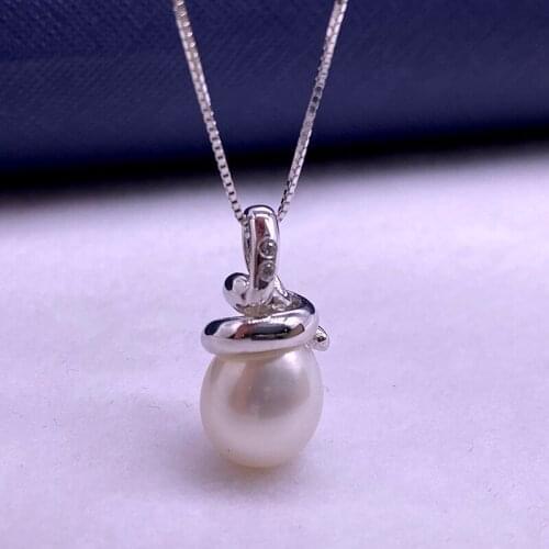 Sinya Drop wather pearl silver pendant necklace high quality fine jewelry classical for women Mother ladies