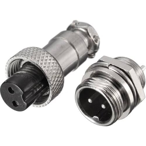 1pc GX12 2 Pin Male & Female 12mm Wire Panel Connector Aviation Plug L88 GX12 Circular Connector Socket Plug