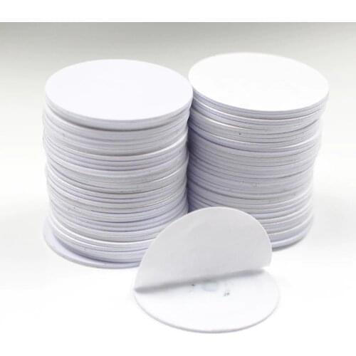 10PCS/Lot NFC 216 Tag Sticker 13.56MHz ISO14443A Round Shape Coin 25mm Cards Protocol ISO14443A 888 Bytes For All NFC Phones