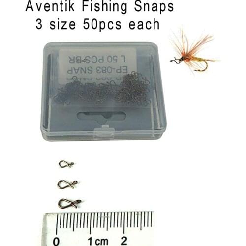 Riverruns 150pcs Quick Change Fly Fishing Snaps Stainless Steel, Size S, M, L, Fast Easy & Secure, Hook Snaps for Flies, Jigs, L