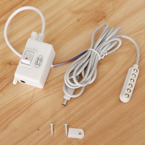 220V 6 LED Lamp Sewing Machine Light With Magnetic Mounting Base Switch