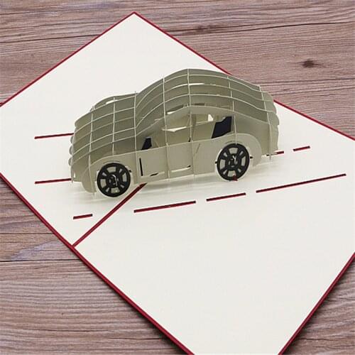 3D Card Pop-Up Birthday Dads Favorite Car Greeting Cards for Best Dad Grandfather with Envelope