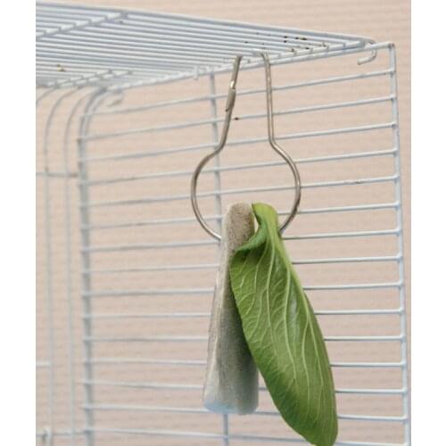 5 Pcs Parrots Birds Toys Food Cuttlefish Bone Hooks Pets Hanging Cage Supplies