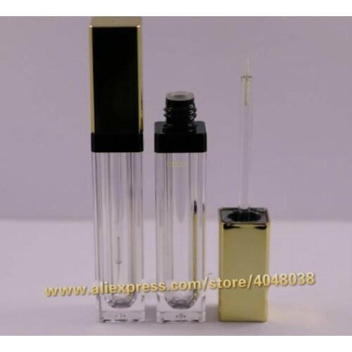 50pcs/lot Clear Square Empty Eyeliner Tube, DIY Plastic Eyelashes Glue Refillable Bottle,Elegant Eyelashes Growth Liquid Package