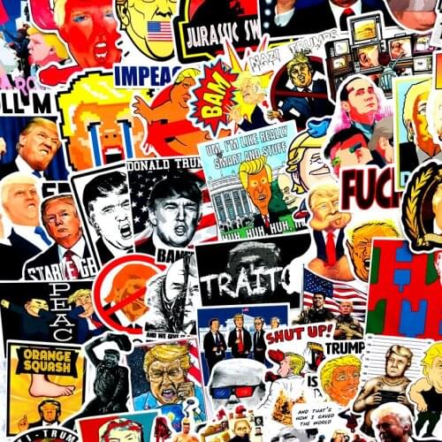 55Pcs Waterproof America president Cartoon Stickers For Graffiti Sticker Skateboard Luggage Laptop Notebook Guitar Decal Sticker