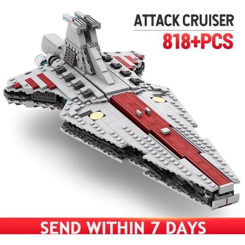 Star Series Wars Venator Republic Attack Cruiser Model MOC Building Blocks DIY 830PCS Bricks Toys Educational Xmas Gift For Kids