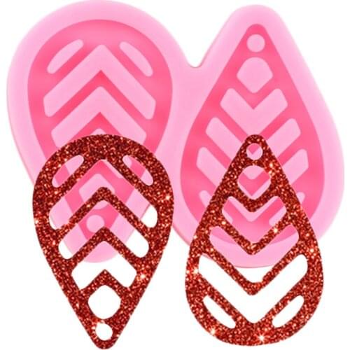 Shiny Clossy Tassel Silicone Molds Epoxy Resin Craft Keychain Moulds Polymer Pendant Clay Mould Earring Mold