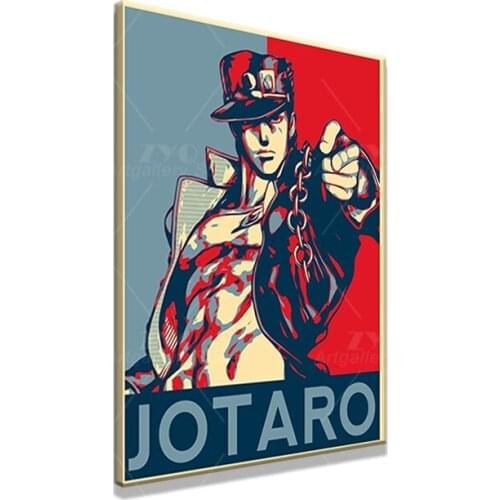 JoJos Jotaro Anime Canvas Poster Home Decor Poster Pictures Wall Art Bedroom Decoration Study Living Room Prints Painting