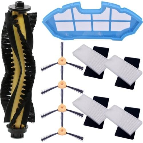 4 Hepa filters and 4 side brushes Main brush Filter for Ecovacs Deebot N79 N79S DN620 DN621 DN622 Vacuum cleaner accessories