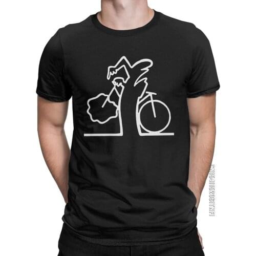 Hipster La Linea Bike T-Shirt For Men Round Neck Pure Cotton T Shirts Classic Short Sleeve Tees Gift Idea Clothing