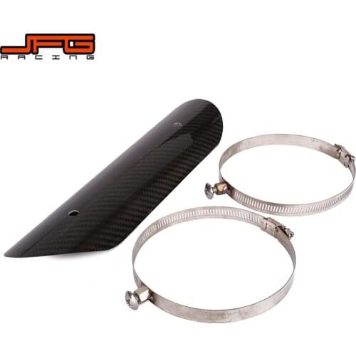 Motorcycle Carbon Fiber Exhaust Muffler Pipe Heat Shield Cover Heel Guard For KTM HONDA YAMAHA SUZUKI KAWASAKI BMW EXC YZF KXF